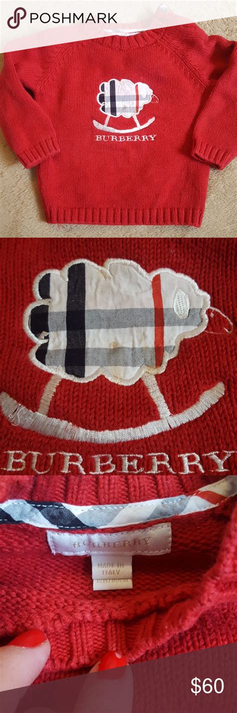 infant burberry sweater with sheep design